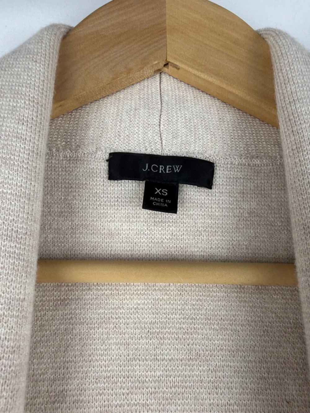J.Crew Cream Merino Wool Blend Cardigan Sweater Size XS Cozy Classic